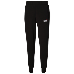 Men's - PUMA ESS+ Embroidery Fleece Pants - Black/Black