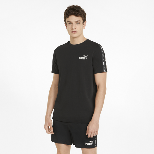 

PUMA Mens PUMA Essential Tape T-Shirt - Mens Black/White Size M