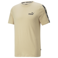 Men's - PUMA Essential Tape T-Shirt - Beige/White