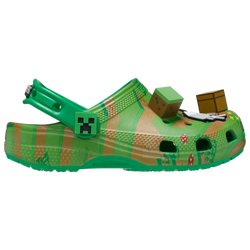 Boys' Grade School - Crocs Classic Minecraft Clogs - Green/Multi