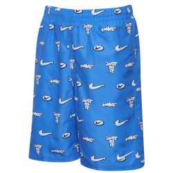 Boys' Grade School - Nike All Over Print Swim Shorts  - Blue/White