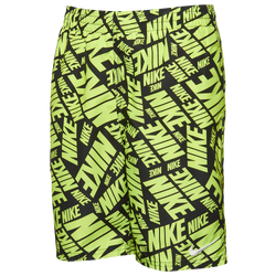 Boys' Grade School - Nike All Over Print Swim Shorts  - Black/Yellow