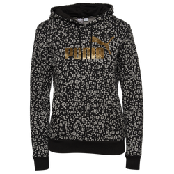 Women's - PUMA Leopard AOP Hoodie - Black