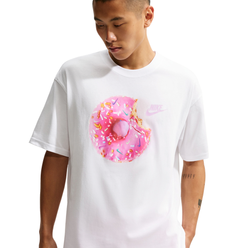 Nike Men's NSW Max90 Donut MB Short Sleeve T-Shirt - Size XL - White