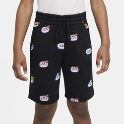 Boys' Grade School - Nike NSW Club Raygun Shorts - Black/Multicolor