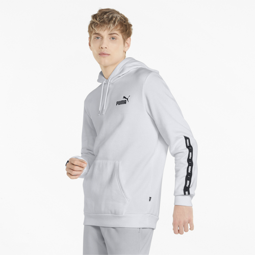 

PUMA Mens PUMA Essential Tape Hoodie - Mens White/Black Size L