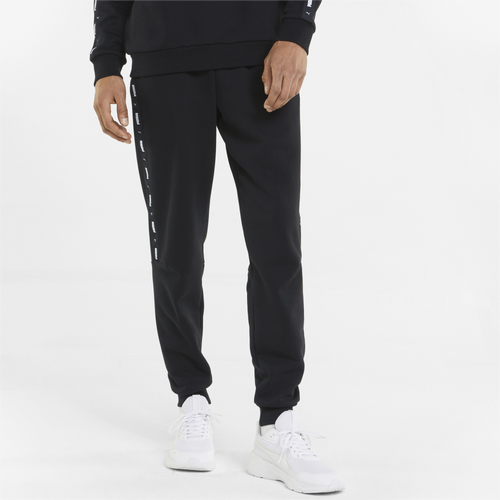 Puma Mens  Essential Tape Fleece Pants In White/black