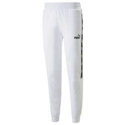 Men's - PUMA Essential Tape Fleece Pants - White/Black