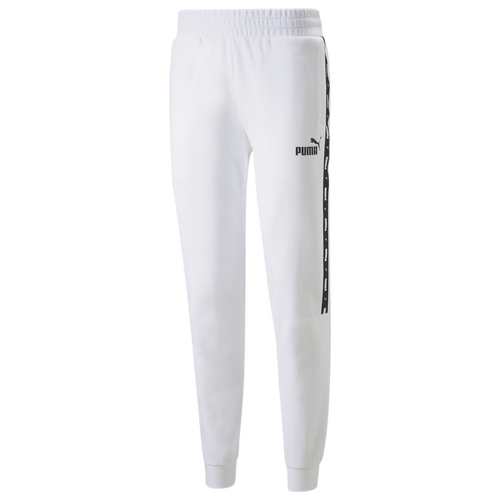 

PUMA Mens PUMA Essential Tape Fleece Pants - Mens White/Black Size S
