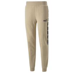 Men's - PUMA Essential Tape Fleece Pants - Beige/White