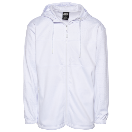 

CSG Mens CSG Gridlock Full Zip Hoodie - Mens White/White Size S