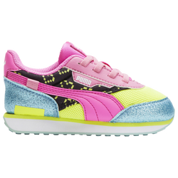 Girls' Toddler - PUMA Future Rider LOL VRQT Aruba  - Blue/Pink/Yellow