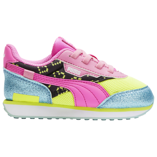 

Girls PUMA PUMA Future Rider LOL VRQT Aruba - Girls' Toddler Shoe Pink/Yellow/Blue Size 05.0