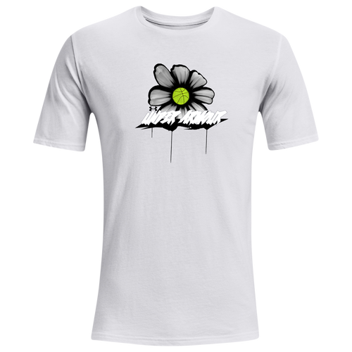 Under Armour Mens  Flower Photo Short Sleeve T-shirt In White/gray