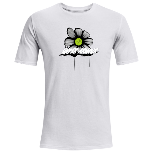 

Under Armour Mens Under Armour Flower Photo Short Sleeve T-Shirt - Mens White/Gray Size M