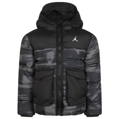 Jordan Boys Preschool   Faux Down Jacket In Red/iron Grey