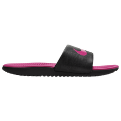 Girls' Preschool - Nike Kawa Slides - Black/Pink