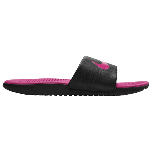 Shop Nike Girls  Kawa Slides In Black/pink