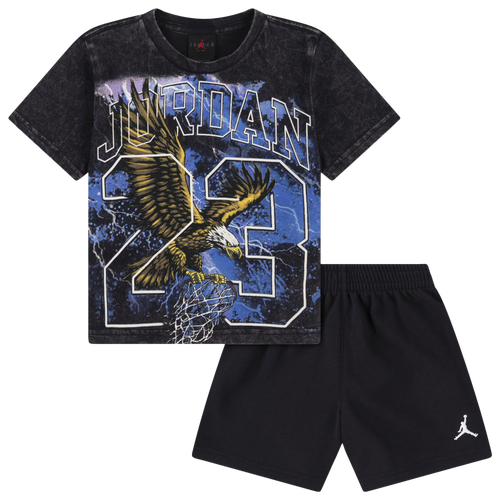 Boys Preschool Jordan Soaring High T-Shirt Shorts Set - Boys' Preschool Black Size 7