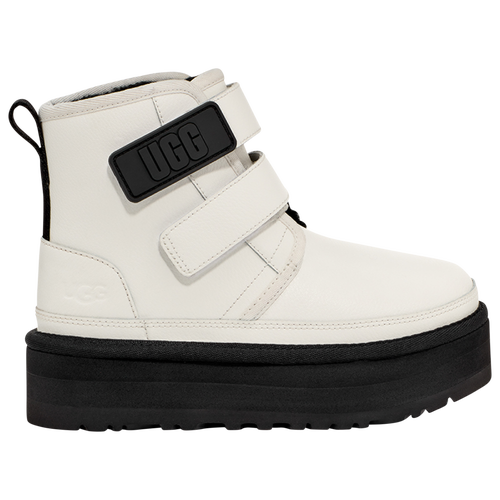 

Girls UGG UGG Neumel Platform Leather - Girls' Grade School Running Shoe White Size 04.0