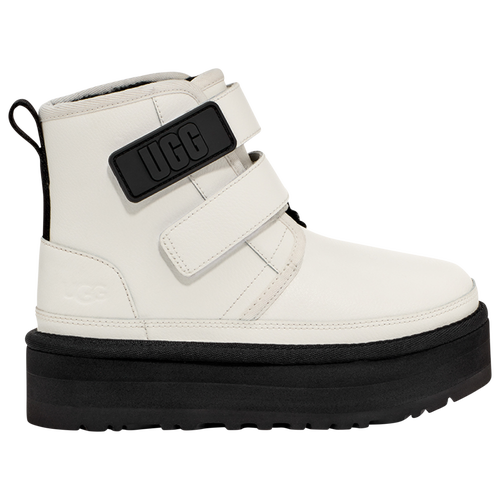

Girls UGG UGG Neumel Platform Leather - Girls' Grade School Running Shoe White Size 05.0