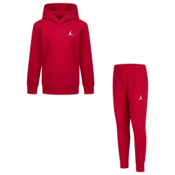 Boys' Preschool - Jordan Brooklyn Fleece Pullover Set - Gym Red/Red