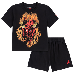 Boys' Preschool - Jordan Torro Bravo Retro Shorts Set - Black/Red