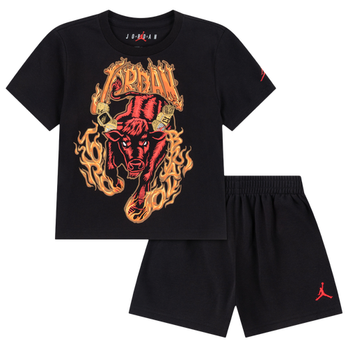 Boys Preschool Jordan Torro Bravo Retro Shorts Set - Boys' Preschool Black/Red Size 7
