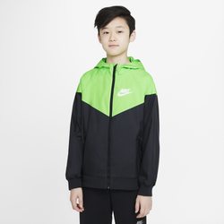 Boys' Grade School - Nike Windrunner Jacket - Black/Green