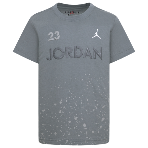 

Boys Preschool Jordan Jordan AJ4 Wet Cement Short Sleeve T-Shirt - Boys' Preschool White/Smoke Gray Size 4