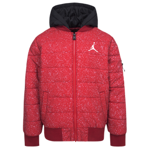 Jordan PUFFER JACKET - Winter jacket - black/fire red/black 