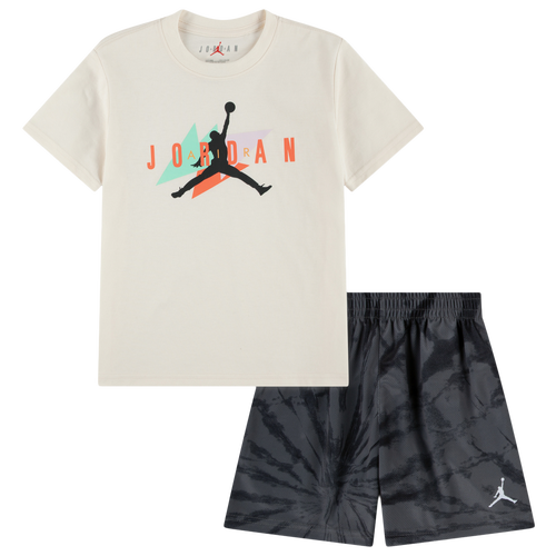 Jordan Festival Tie Dye Shorts Set - Boys' Preschool Iron Gray Size 6