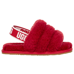 Girls' Toddler - UGG Fluff Yeah Slides - Samba Red/Samba Red