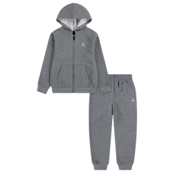 Boys' Preschool - Jordan Brooklyn Fleece Full-Zip Set - Gray/Gray