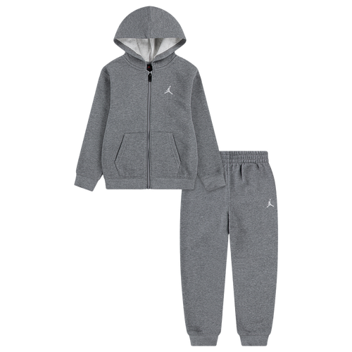 Jordan Boys Preschool   Brooklyn Fleece Full Zip Set In Gray