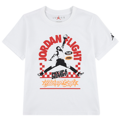Boys' Preschool - Jordan Pizza Shop Short Sleeve T-Shirt - Orange/White
