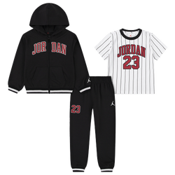 Boys' Preschool - Jordan Jersey Full-zip FT Set - Black