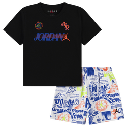 Boys' Preschool - Jordan Sports Club Patch Shorts Set - Red/White