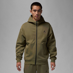 Men's - Jordan Dri-FIT Sport Hoop Fleece Full-Zip - Olive/Black