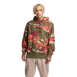 Men's - Champion Reverse Weave Camo Hoodie - Olive/Orange/Burgundy