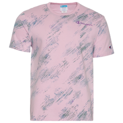 Men's - Champion Heritage AOP T-Shirt - Crayon Blur Xtra Pink/Purple/Silver