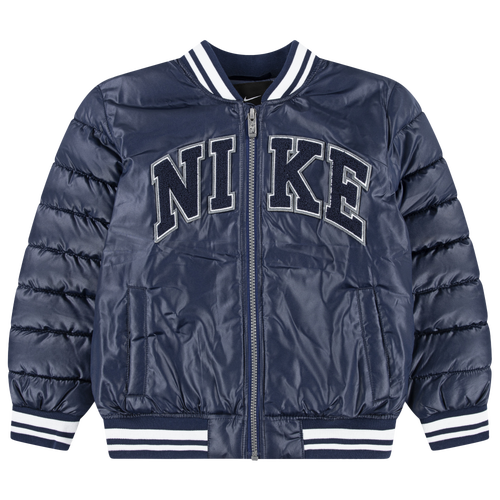 Nike Kids' Puffer Baseball Jacket In Blue