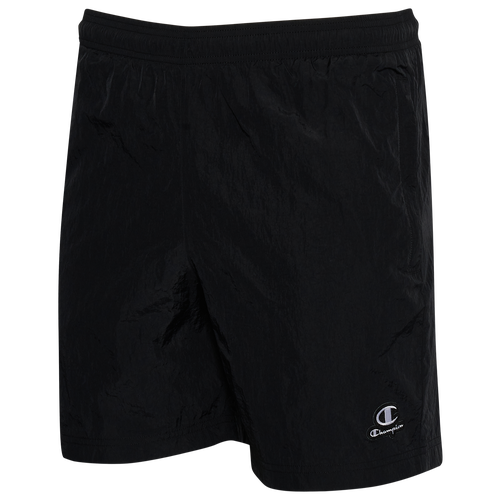 

Champion Mens Champion Nylon Warm-Up Shorts - Mens Black Size L