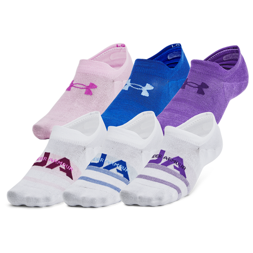 

Under Armour Mens Under Armour Essential 6 Pack Ultra Low Socks - Mens White/White/Tech Blue Size XL