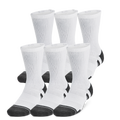 Under Armour Perf Tech 6 Pack Crew Socks - Under Armour White