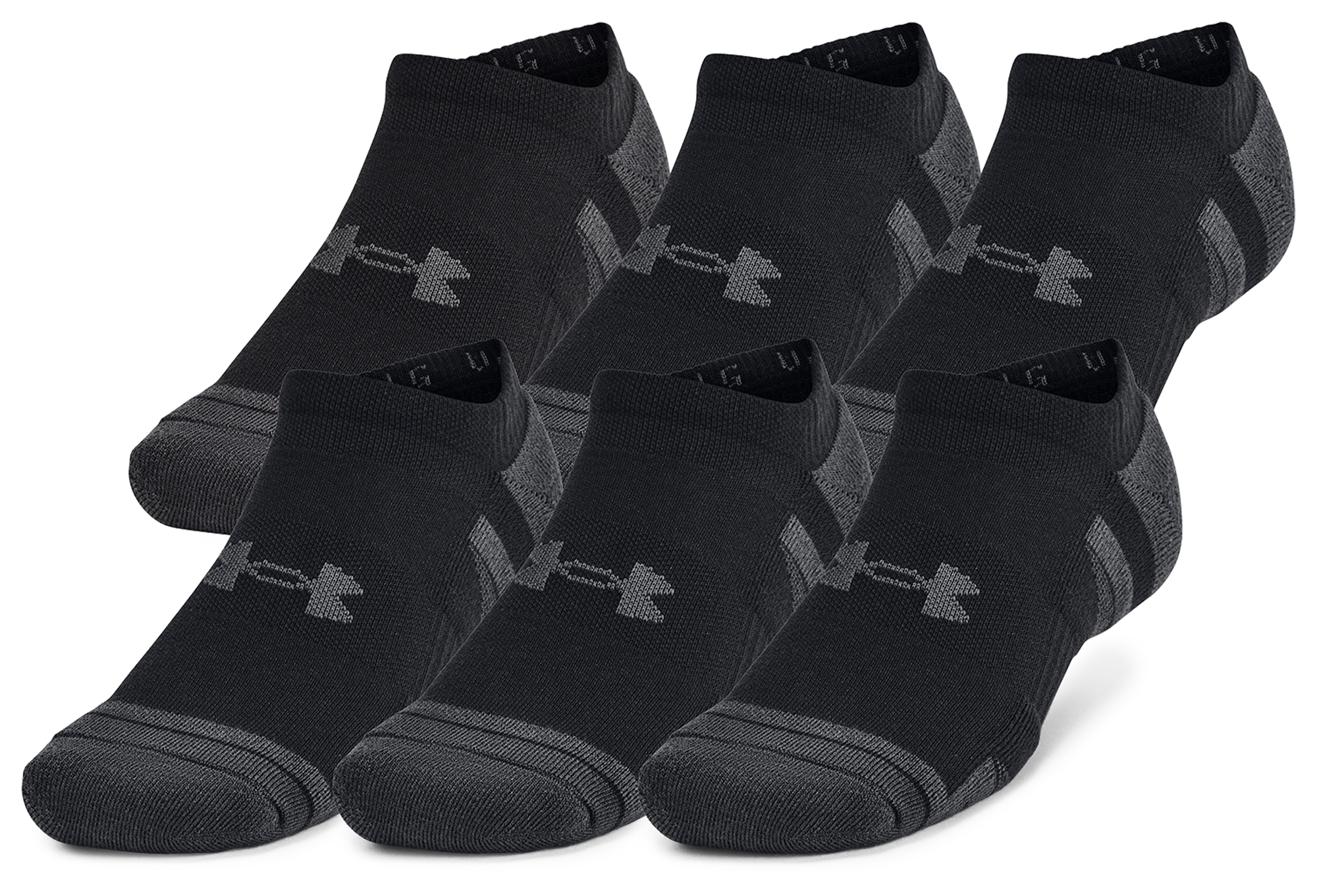 Under Armour Perf Tech 6 Pack No Show Socks - Men's