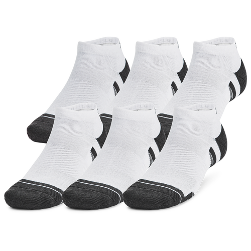 

Under Armour Mens Under Armour Perf Tech 6 Pack Low Socks - Mens White Size L