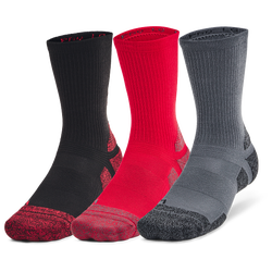 Men's - Under Armour Perf Tech Pro 3pk Crew - Red/Castlerock/Castlerock