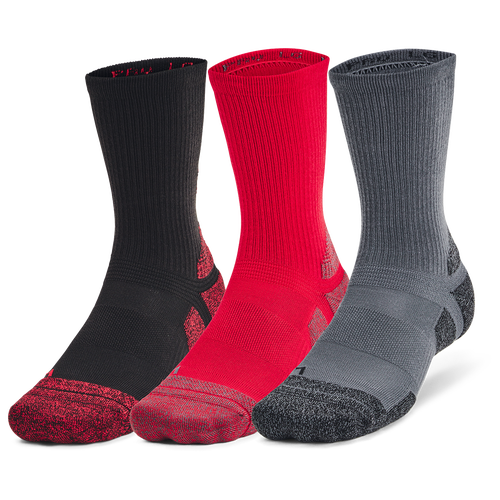 MENS - Under Armour Perf Tech Pro 3pk Crew - Red/Castlerock