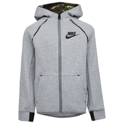Boys' Preschool - Nike Tech Fleece FZ Hoodie - Dark Grey Heather/Black